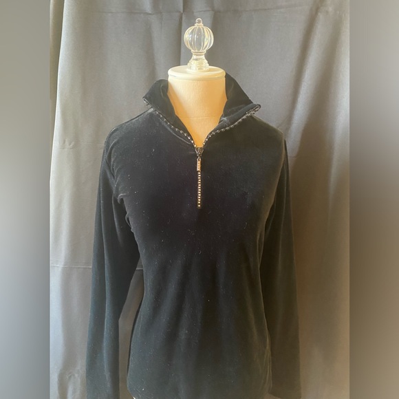 Ski Apres layer or after ski velvet pullover- med - Picture 2 of 3